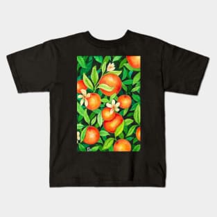 Orange branch watercolor Kids T-Shirt